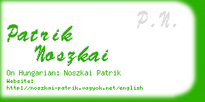 patrik noszkai business card